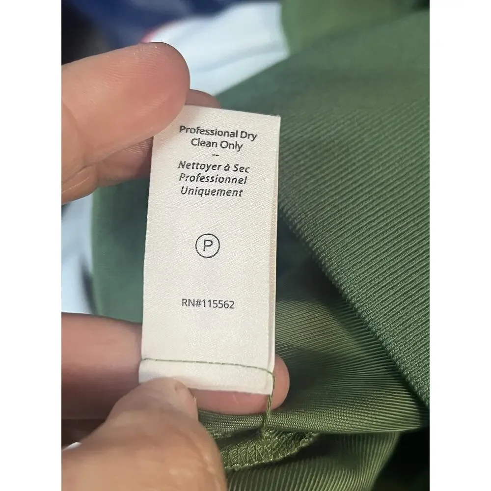 Cinq a Sept 5 A 7 Giles Jogger Cargo Pant Satin Light Green XS New NWOT - Picture 5 of 6